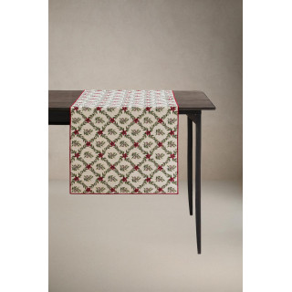 Рождественский коврик zara из жаккарда с алмазным узором