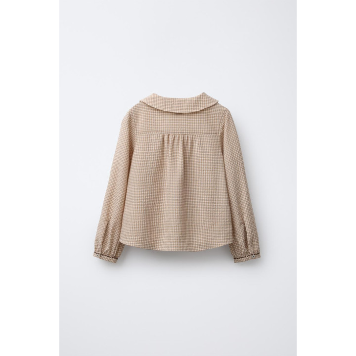 Рубашка с воротником петер-пэн и вышивкой bensimon ® x zara