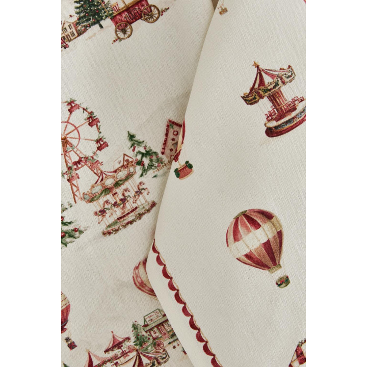 Набор хлопковых рождественских кухонных полотенец с воздушным шаром (набор из 2 штук)