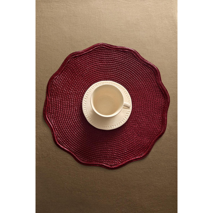 Рождественский подстилка с блондинкой кружевной отделкой (упаковка из 2 штук)