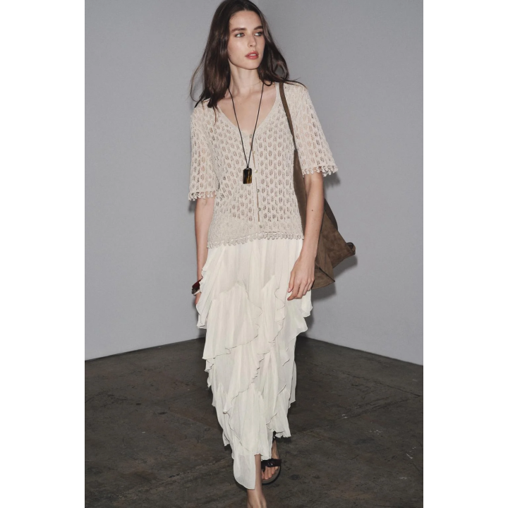 АЖУРНЫЙ ТРИКОТАЖНЫЙ КАРДИГАН