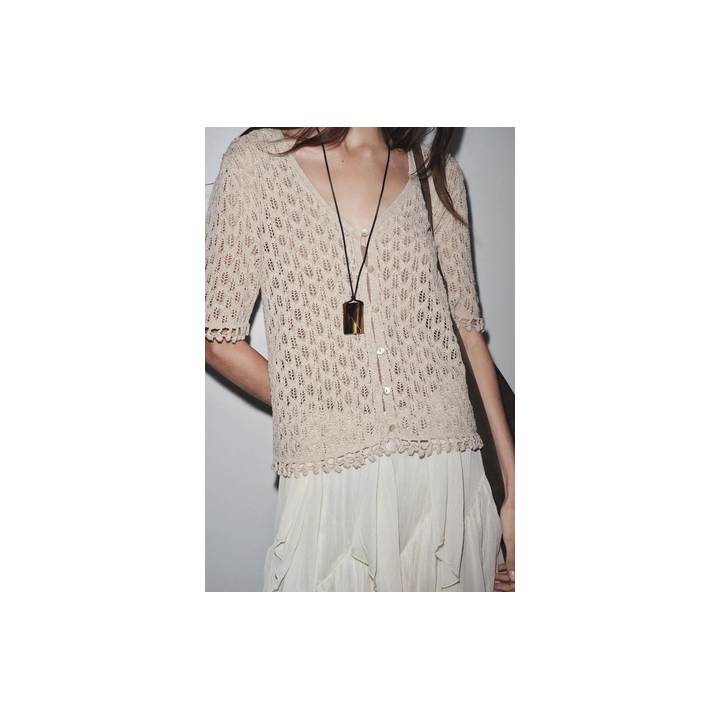 АЖУРНЫЙ ТРИКОТАЖНЫЙ КАРДИГАН