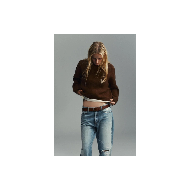 ГЛАДКИЙ ТРИКОТАЖНЫЙ ДЖЕМПЕР