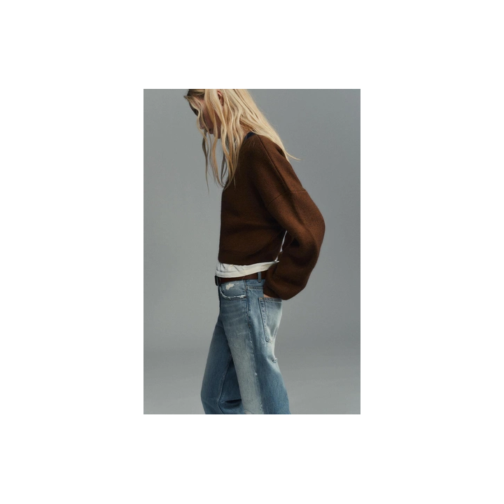 ГЛАДКИЙ ТРИКОТАЖНЫЙ ДЖЕМПЕР