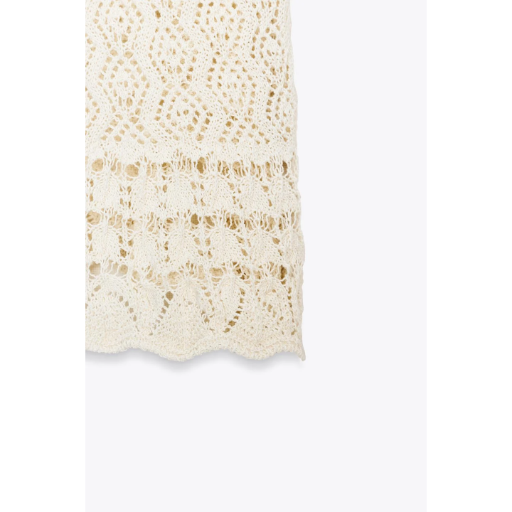 ТОП ИЗ АЖУРНОГО ТРИКОТАЖА С КОРОТКИМИ РУКАВАМИ