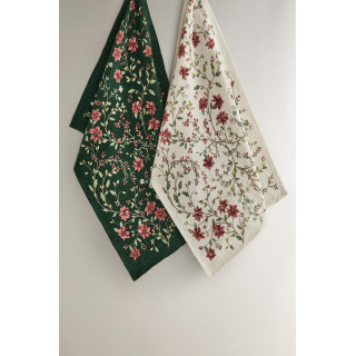 Набор из хлопкового жаккардового рождественского чайных полотенец (набор из 2 штук)