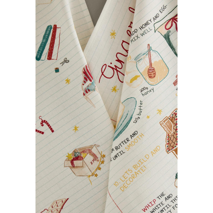 Хлопковое полотенце для уборки с рождественским списком покупок (комплект из 2 шт.)