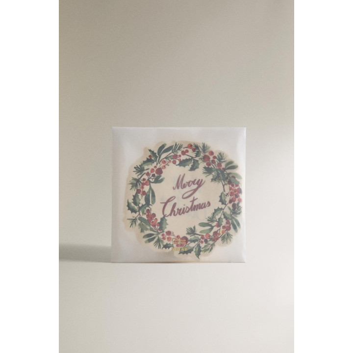 Набор бумажных салфеток с рождественским венком (набор из 20 штук)