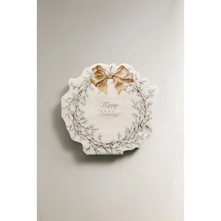 Набор бумажных салфеток с рождественским венком (набор из 20 штук)