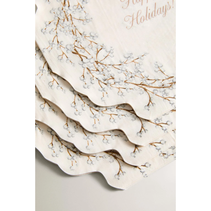 Набор бумажных салфеток с рождественским венком (набор из 20 штук)