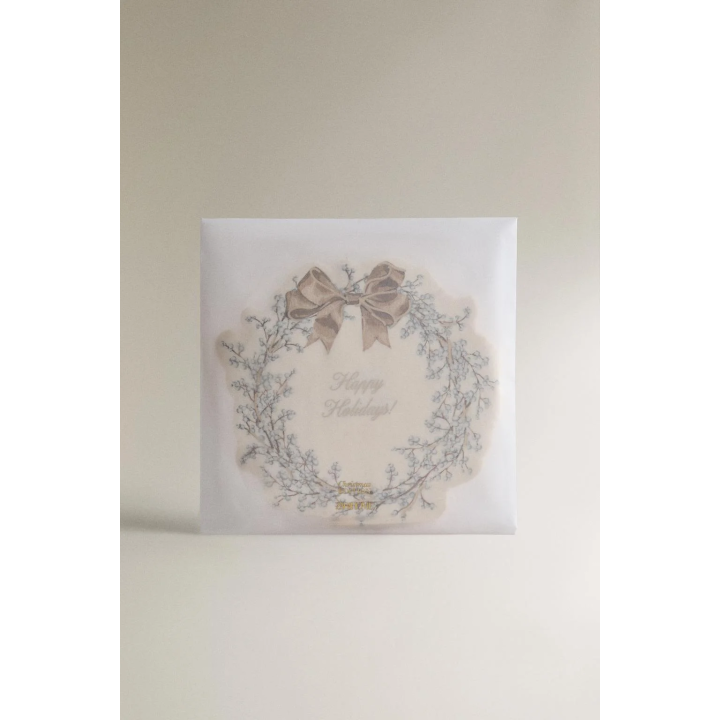 Набор бумажных салфеток с рождественским венком (набор из 20 штук)