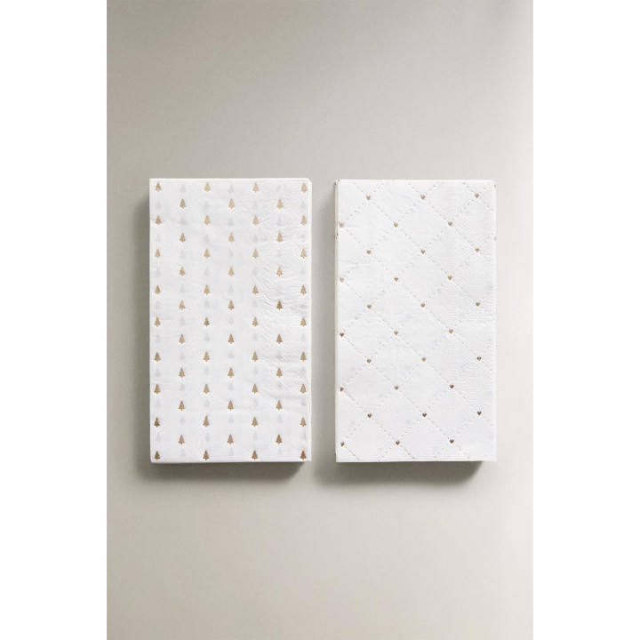 Набор бумажных салфеток с блестящими рождественскими мотивами (набор из 30)