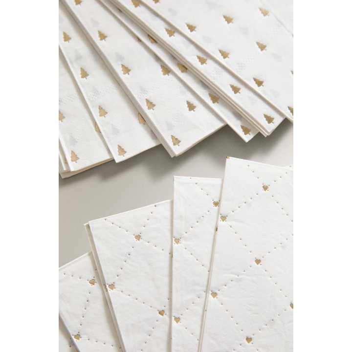 Набор бумажных салфеток с блестящими рождественскими мотивами (набор из 30)