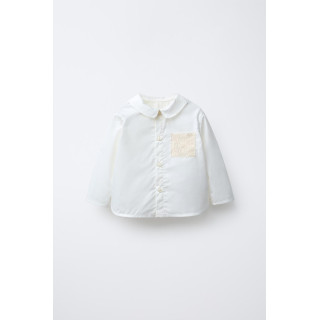 РУБАШКА С КРУЖЕВНЫМ КАРМАНОМ