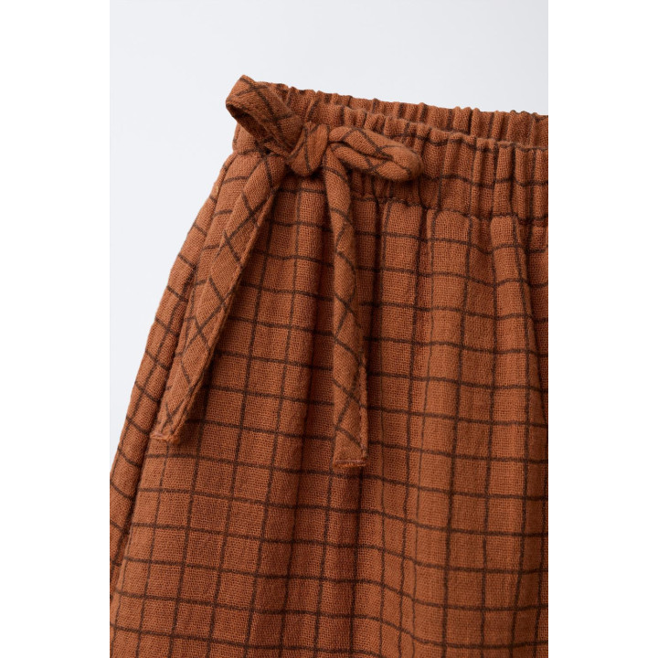 Юбка-миди в клетку с бантами bensimon ® x zara