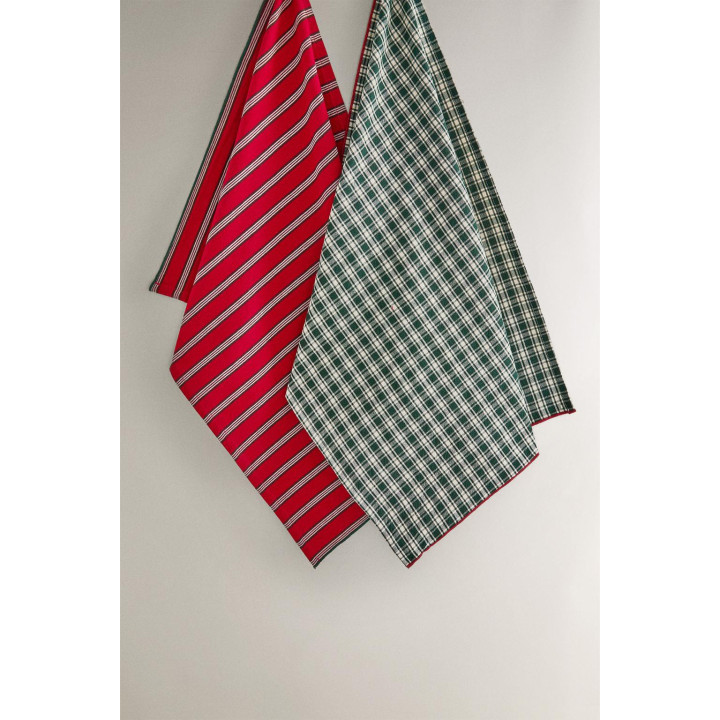 Набор из двух рождественских хлопковых чайных полотенец (упаковка из 2 шт.)