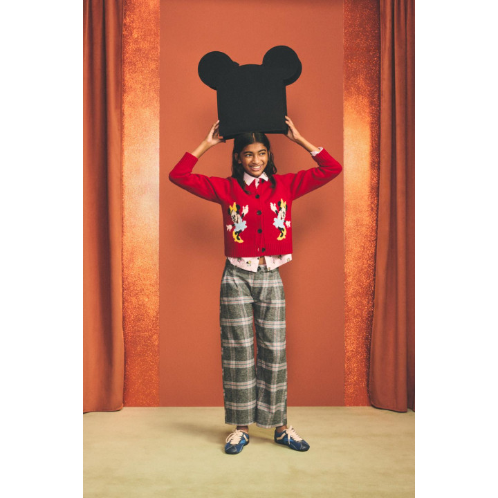 БРЮКИ В КЛЕТКУ С НАШИВКОЙ MICKEY MOUSE HARRY LAMBERT FOR ZARA X DISNEY