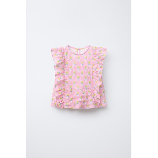 ТОП С ВОЛАНАМИ И ЦВЕТОЧНЫМ ПРИНТОМ