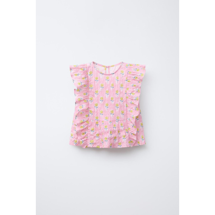 ТОП С ВОЛАНАМИ И ЦВЕТОЧНЫМ ПРИНТОМ