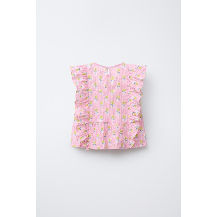 ТОП С ВОЛАНАМИ И ЦВЕТОЧНЫМ ПРИНТОМ