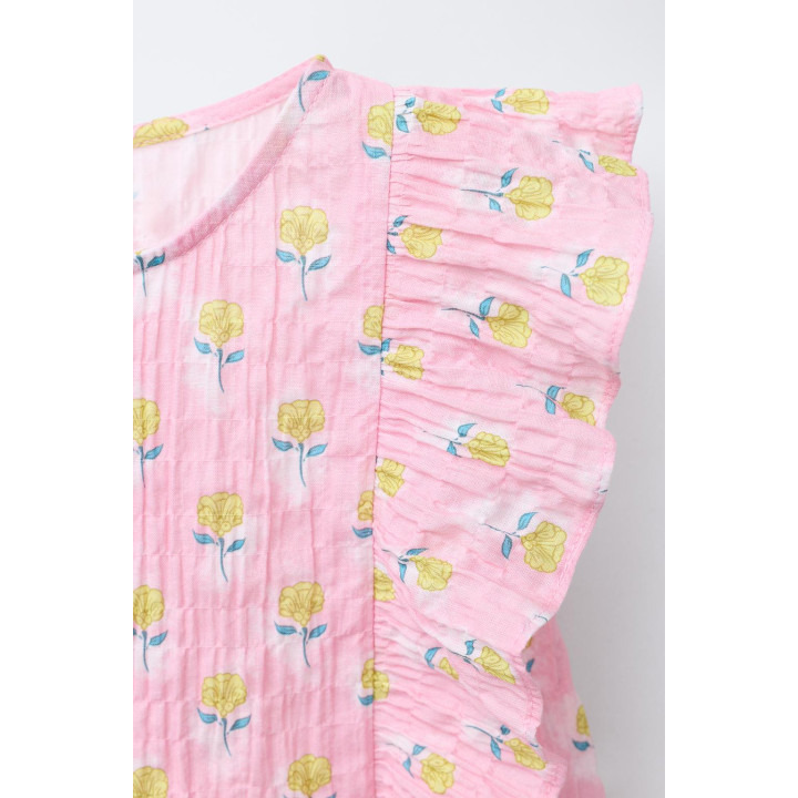 ТОП С ВОЛАНАМИ И ЦВЕТОЧНЫМ ПРИНТОМ