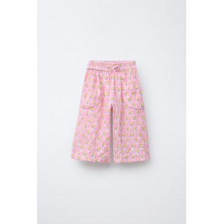 БРЮКИ-КЮЛОТЫ С ЦВЕТОЧНЫМ ПРИНТОМ