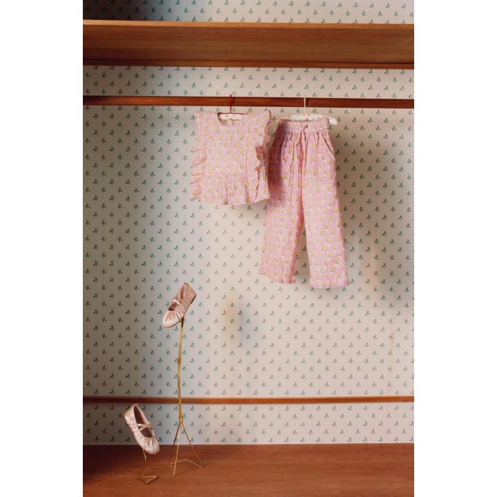 БРЮКИ-КЮЛОТЫ С ЦВЕТОЧНЫМ ПРИНТОМ