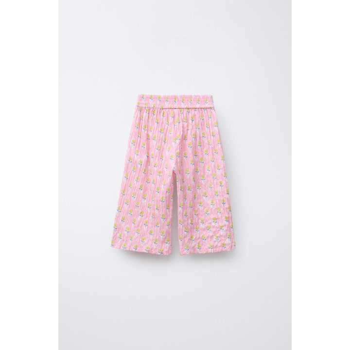 БРЮКИ-КЮЛОТЫ С ЦВЕТОЧНЫМ ПРИНТОМ