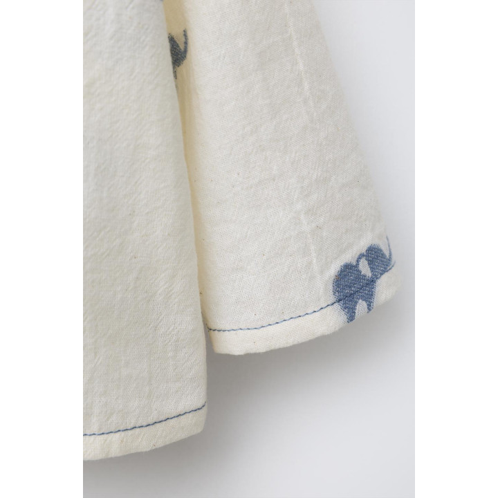 ЖАККАРДОВАЯ РУБАШКА С ПРИНТОМ «СЛОНЫ»