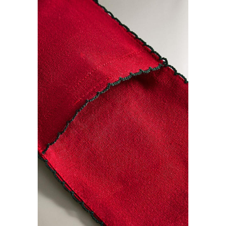 Набор вышитых новогодних ободков для столовых приборов (набор из 2 штук)