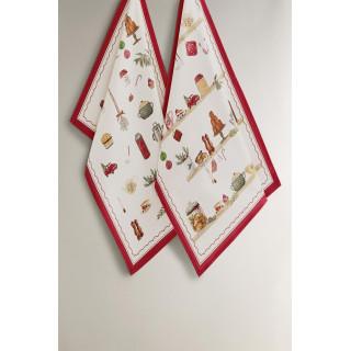 Набор хлопковых рождественских кухонных полотенец (набор из 2 штук)