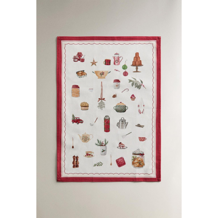 Набор хлопковых рождественских кухонных полотенец (набор из 2 штук)