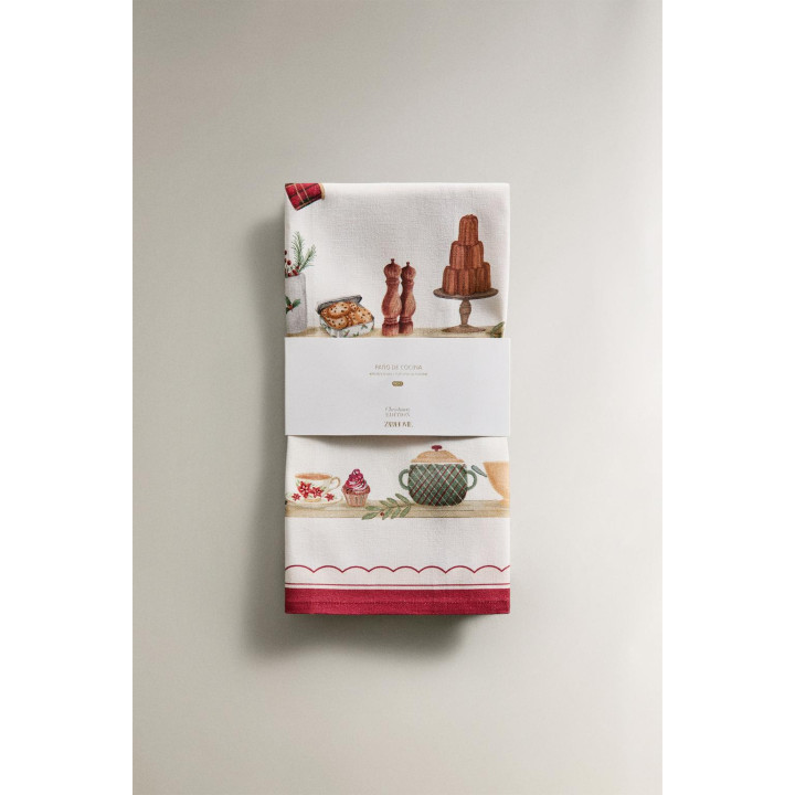 Набор хлопковых рождественских кухонных полотенец (набор из 2 штук)