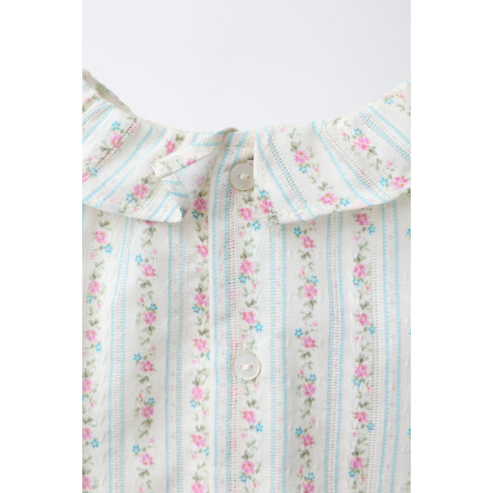 КОМПЛЕКТ: РУБАШКА И ТРУСИКИ С ЦВЕТОЧНЫМ ПРИНТОМ