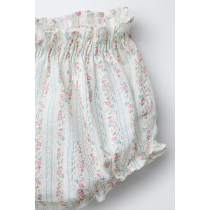 КОМПЛЕКТ: РУБАШКА И ТРУСИКИ С ЦВЕТОЧНЫМ ПРИНТОМ