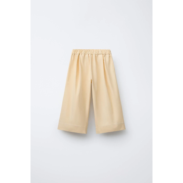 БРЮКИ-КЮЛОТЫ СО СБОРКАМИ И КРУЖЕВОМ