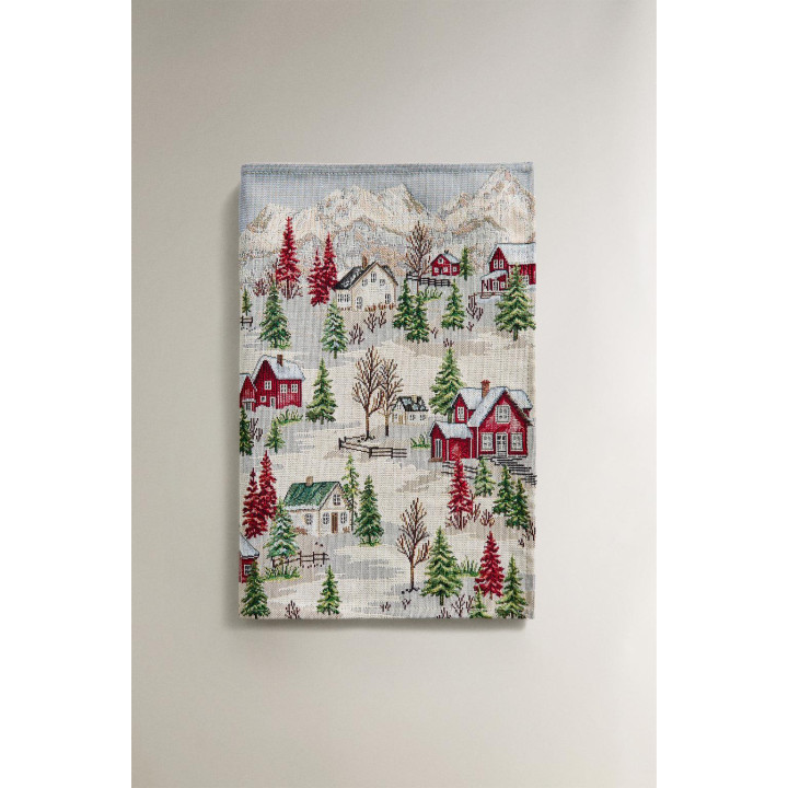 Снежный рождественский жаккардовый сервировочный салфетка