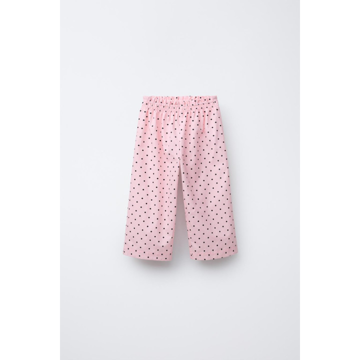 ПРЯМЫЕ БРЮКИ С ПРИНТОМ В ГОРОШЕК