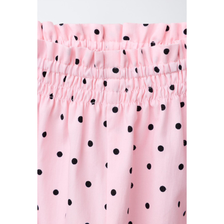 ПРЯМЫЕ БРЮКИ С ПРИНТОМ В ГОРОШЕК