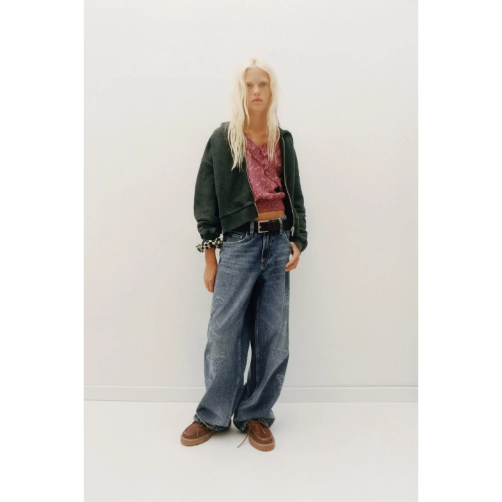 БЛУЗА С ПРИНТОМ БАБОЧЕК