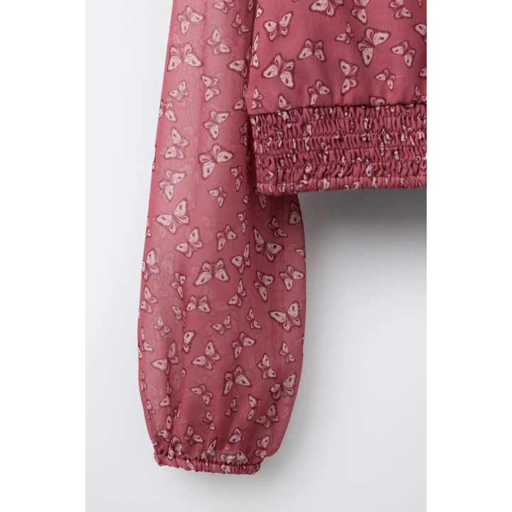 БЛУЗА С ПРИНТОМ БАБОЧЕК