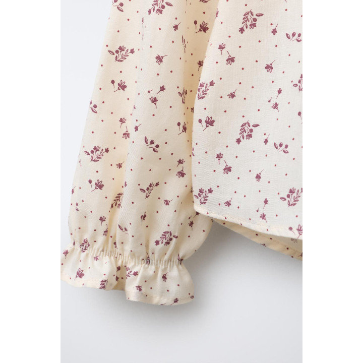 БЛУЗКА С ЦВЕТОЧНЫМ ПРИНТОМ