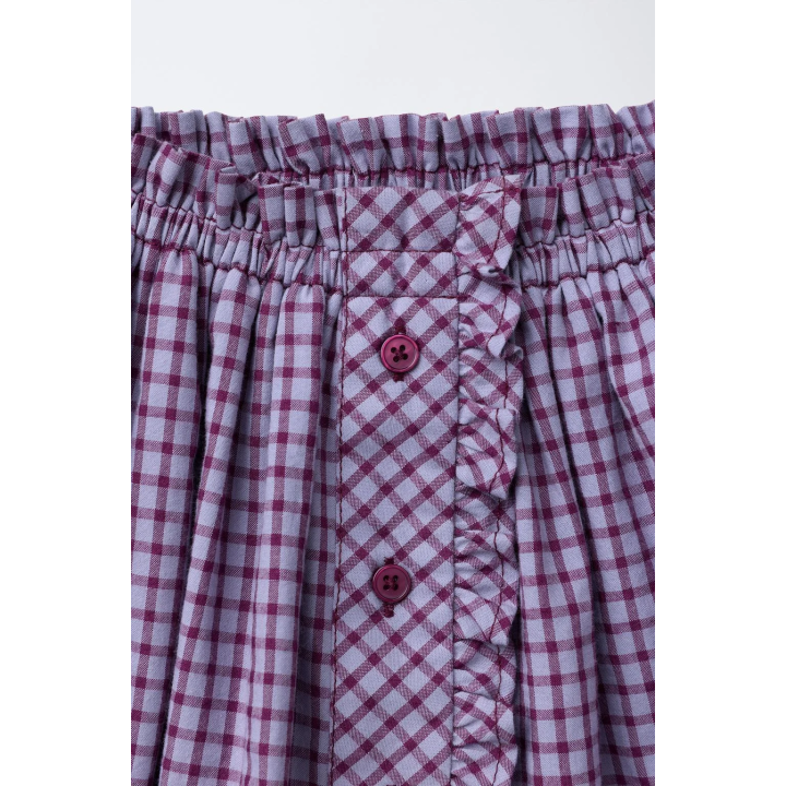 Юбка в клетку с оборками