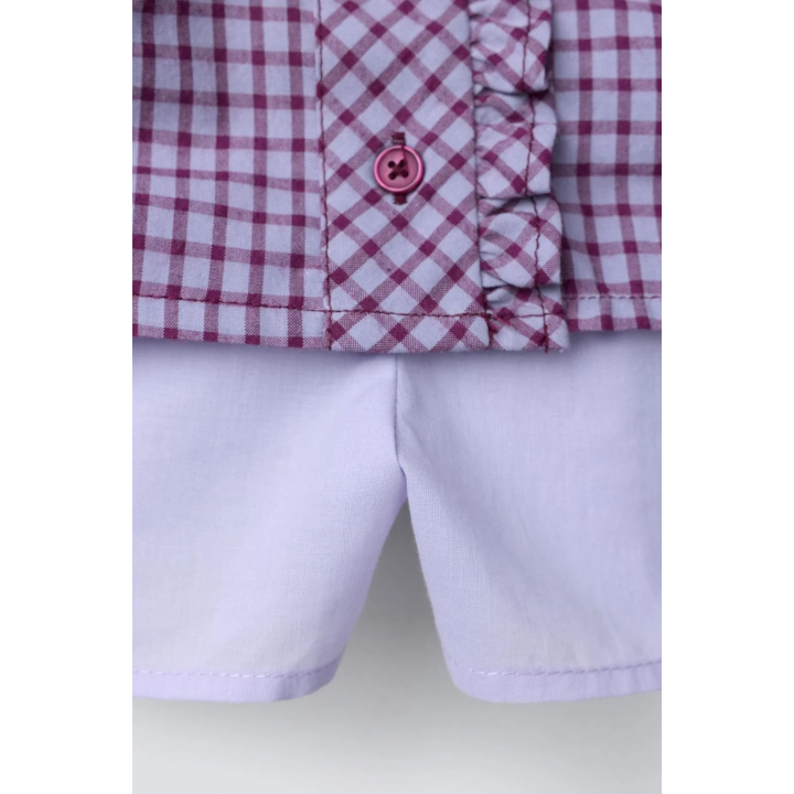 Юбка в клетку с оборками