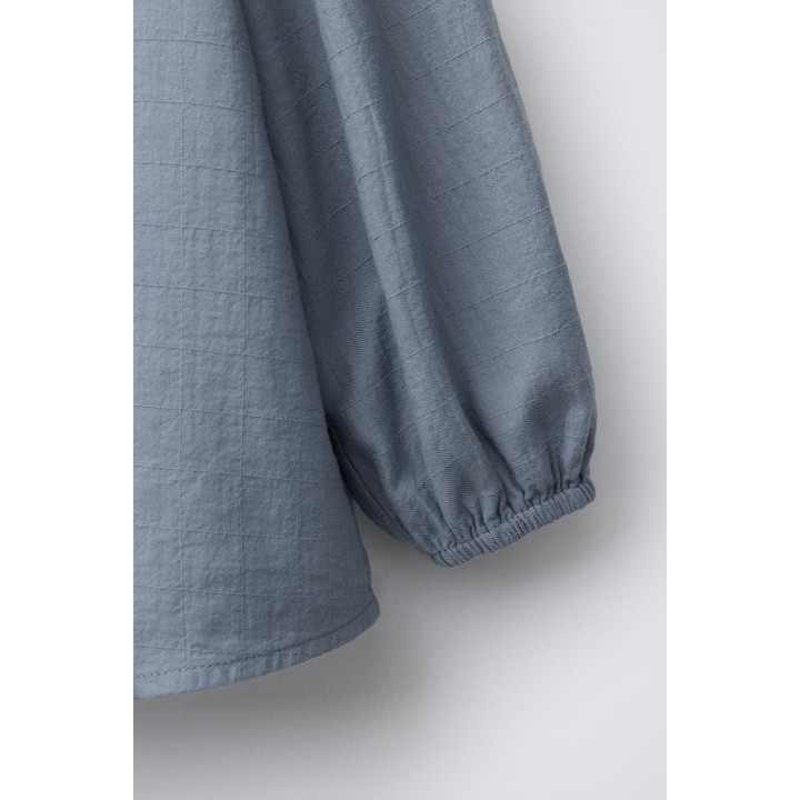 РУБАШКА С РЕЛЬЕФНЫМ КРУГЛЫМ ВОРОТНИКОМ