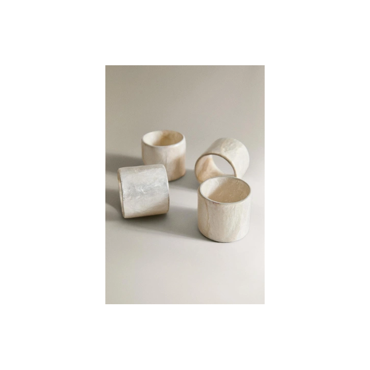 PACK OF SHELL NAPKIN RINGS (PACK OF 4)