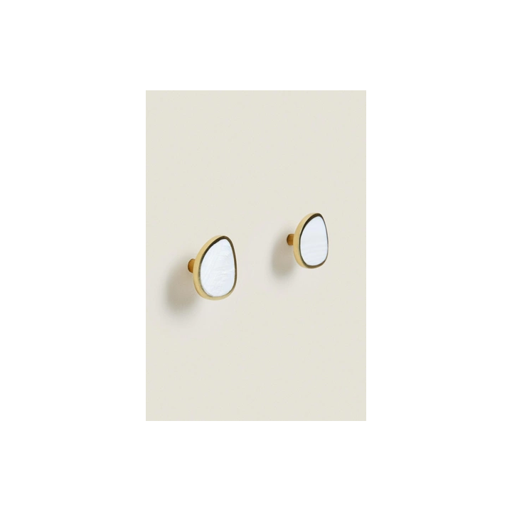 PACK OF IRREGULAR MOTHER-OF-PEARL DOOR KNOBS (PACK OF 2)