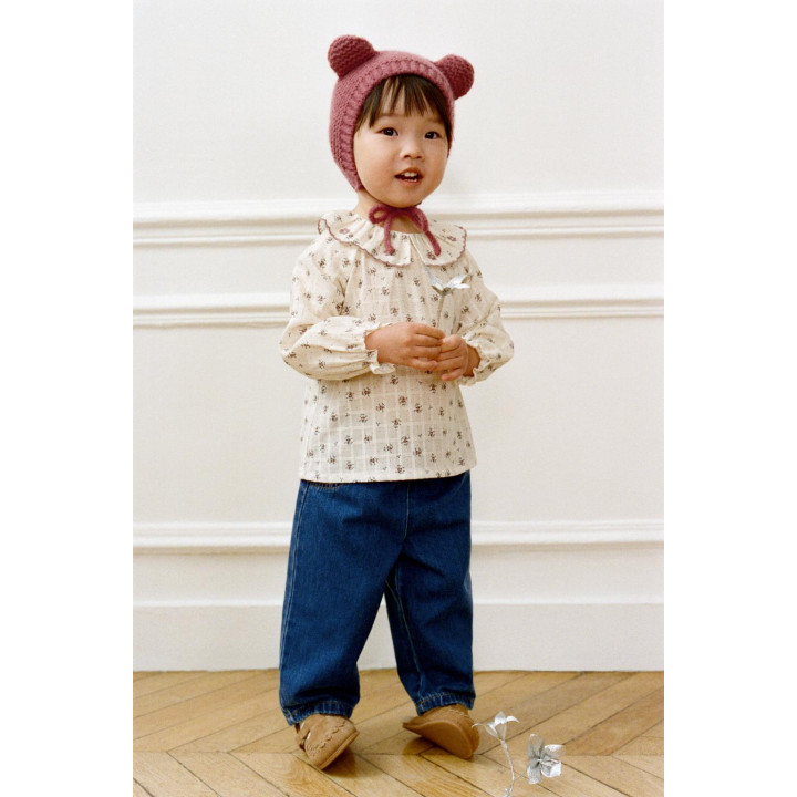 РУБАШКА С ЦВЕТОЧНОЙ ВЫШИВКОЙ