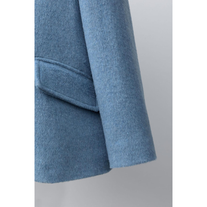 ПАЛЬТО ИЗ ШЕРСТЯНОЙ ТКАНИ С ШЕРСТЬЮ