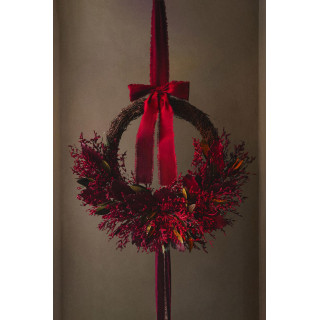 Рождественский венок декоративный из эвкалиптовых цветов